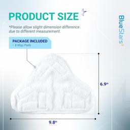 [Lifetime Warranty] Microfiber Steam Mop Pads Replacement â€“ Compatible with H2O H20 Steam Mop X5 Steam Cleaners - Pack of 8 thumbnail 2