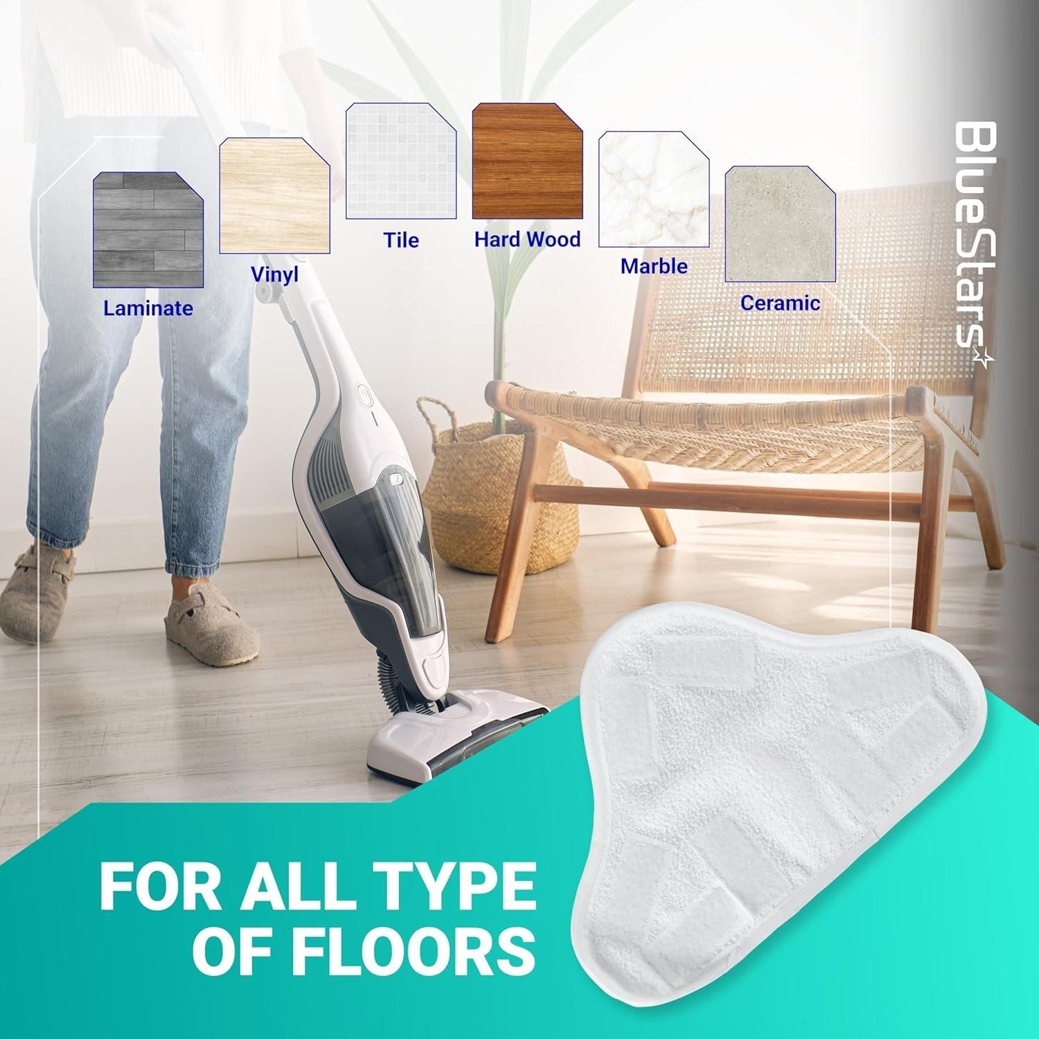 [Lifetime Warranty] Microfiber Steam Mop Pads Replacement â€“ Compatible with H2O H20 Steam Mop X5 Steam Cleaners - Pack of 8 image 6