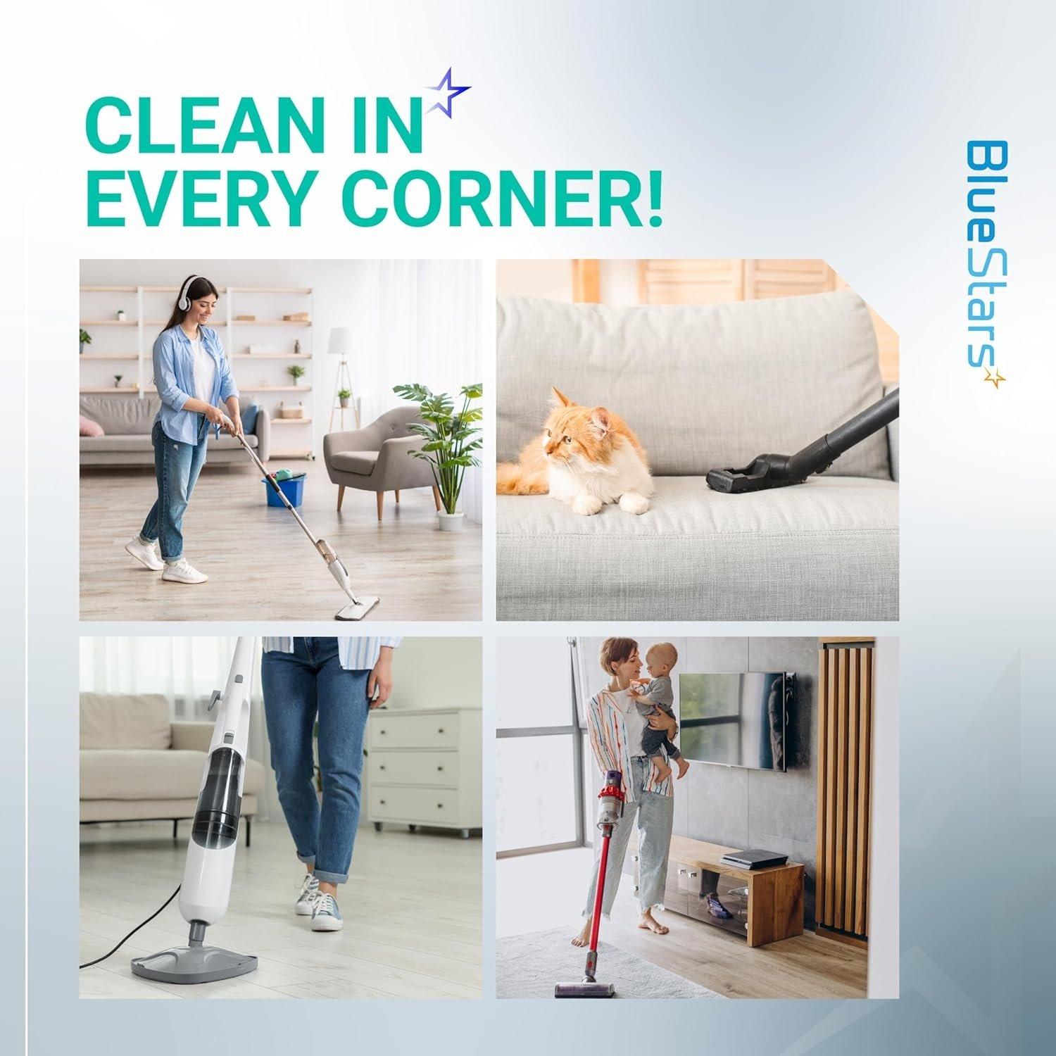 [Lifetime Warranty] Microfiber Steam Mop Pads Replacement â€“ Compatible with H2O H20 Steam Mop X5 Steam Cleaners - Pack of 8 image 3