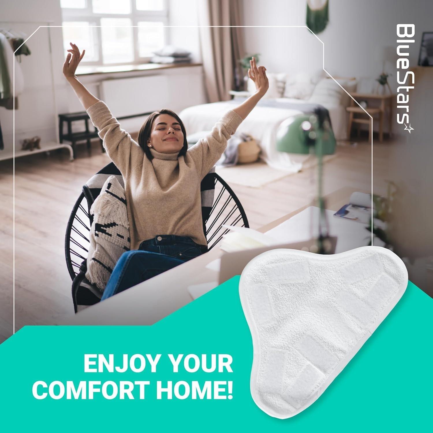 [Lifetime Warranty] Microfiber Steam Mop Pads Replacement â€“ Compatible with H2O H20 Steam Mop X5 Steam Cleaners - Pack of 8 image 4