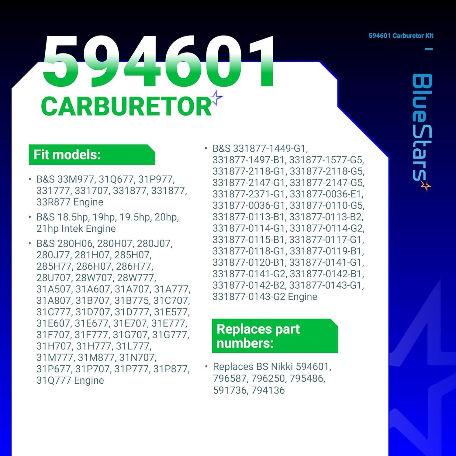 [Lifetime Warranty] 594601 Carburetor Replacement image 6