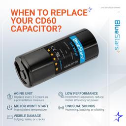 [Lifetime Warranty] 216-259 uF MFD 220-250 VAC 50/60 Hz SC0080 CD60 Round Motor Start Capacitor - Fits AC Motor Run, Fan Start, Heat Pump thumbnail 7