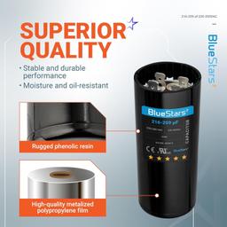 [Lifetime Warranty] 216-259 uF MFD 220-250 VAC 50/60 Hz SC0080 CD60 Round Motor Start Capacitor - Fits AC Motor Run, Fan Start, Heat Pump thumbnail 2