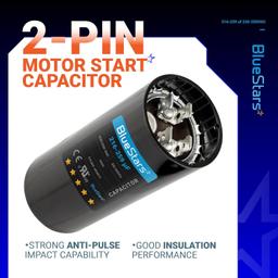[Lifetime Warranty] 216-259 uF MFD 220-250 VAC 50/60 Hz SC0080 CD60 Round Motor Start Capacitor - Fits AC Motor Run, Fan Start, Heat Pump thumbnail 1