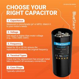 [Lifetime Warranty] 216-259 uF MFD 220-250 VAC 50/60 Hz SC0080 CD60 Round Motor Start Capacitor - Fits AC Motor Run, Fan Start, Heat Pump thumbnail 3
