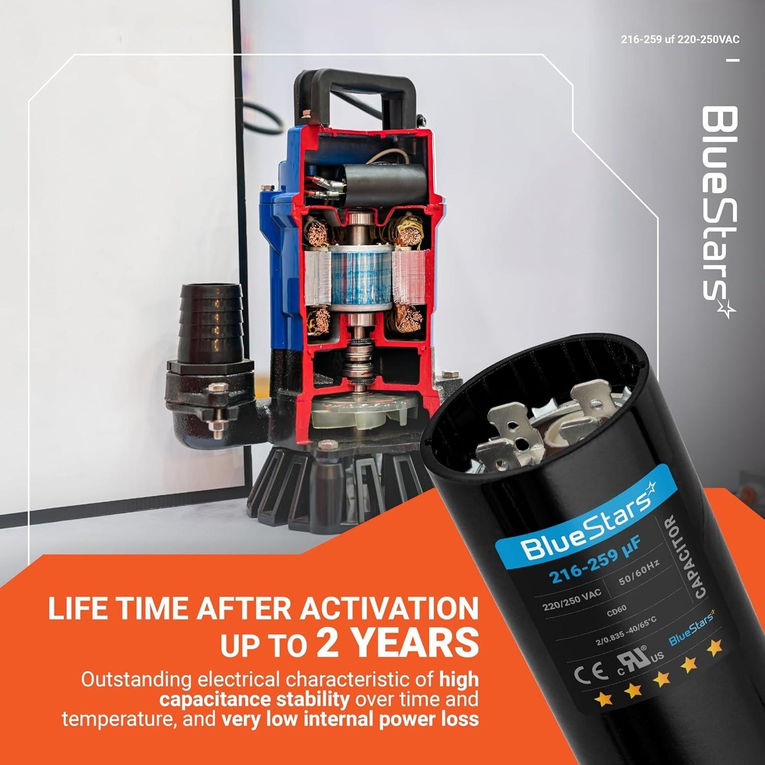[Lifetime Warranty] 216-259 uF MFD 220-250 VAC 50/60 Hz SC0080 CD60 Round Motor Start Capacitor - Fits AC Motor Run, Fan Start, Heat Pump image 11