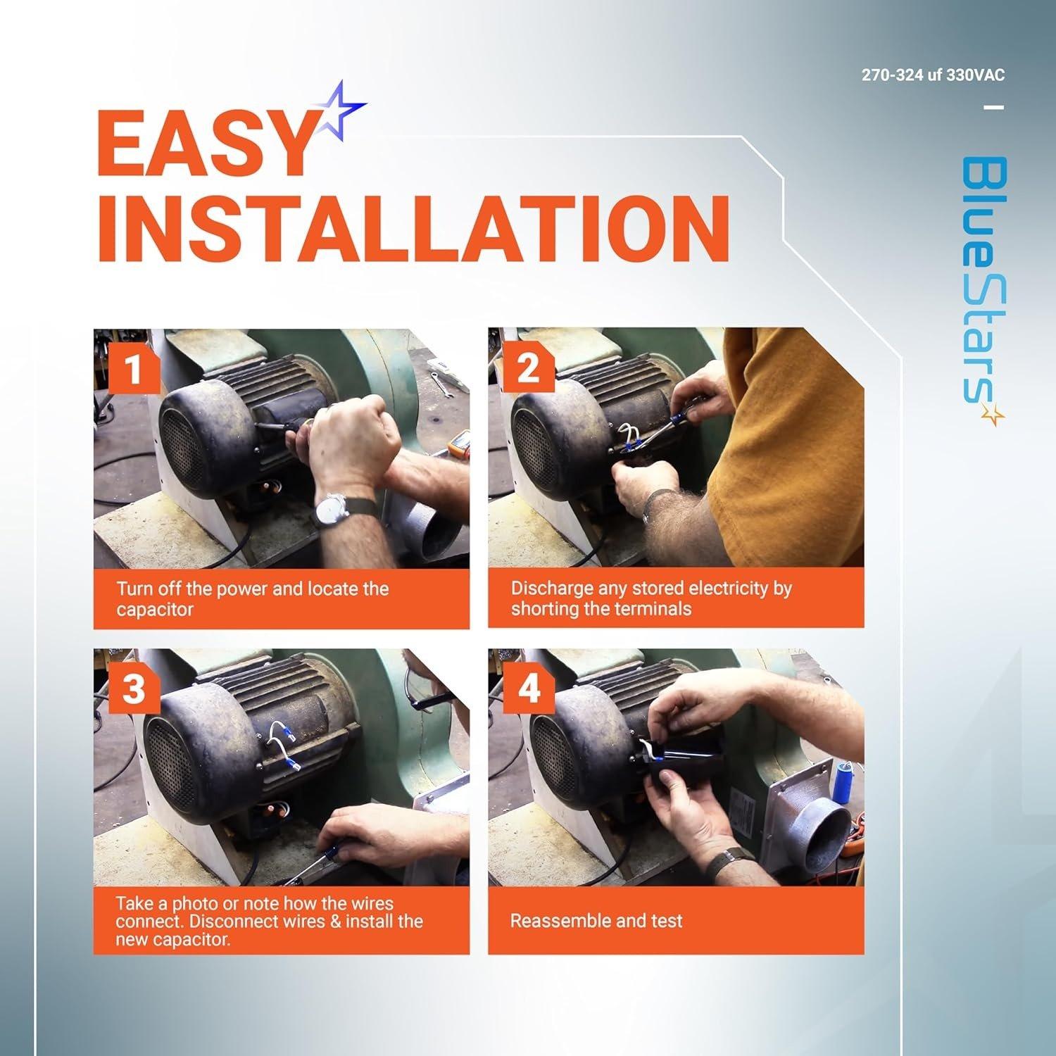 [Lifetime Warranty] 270-324 uF MFD 330 VAC Round Start Capacitor 50/60 Hz - Fits Air Conditioner or Heat Pump Condenser image 7