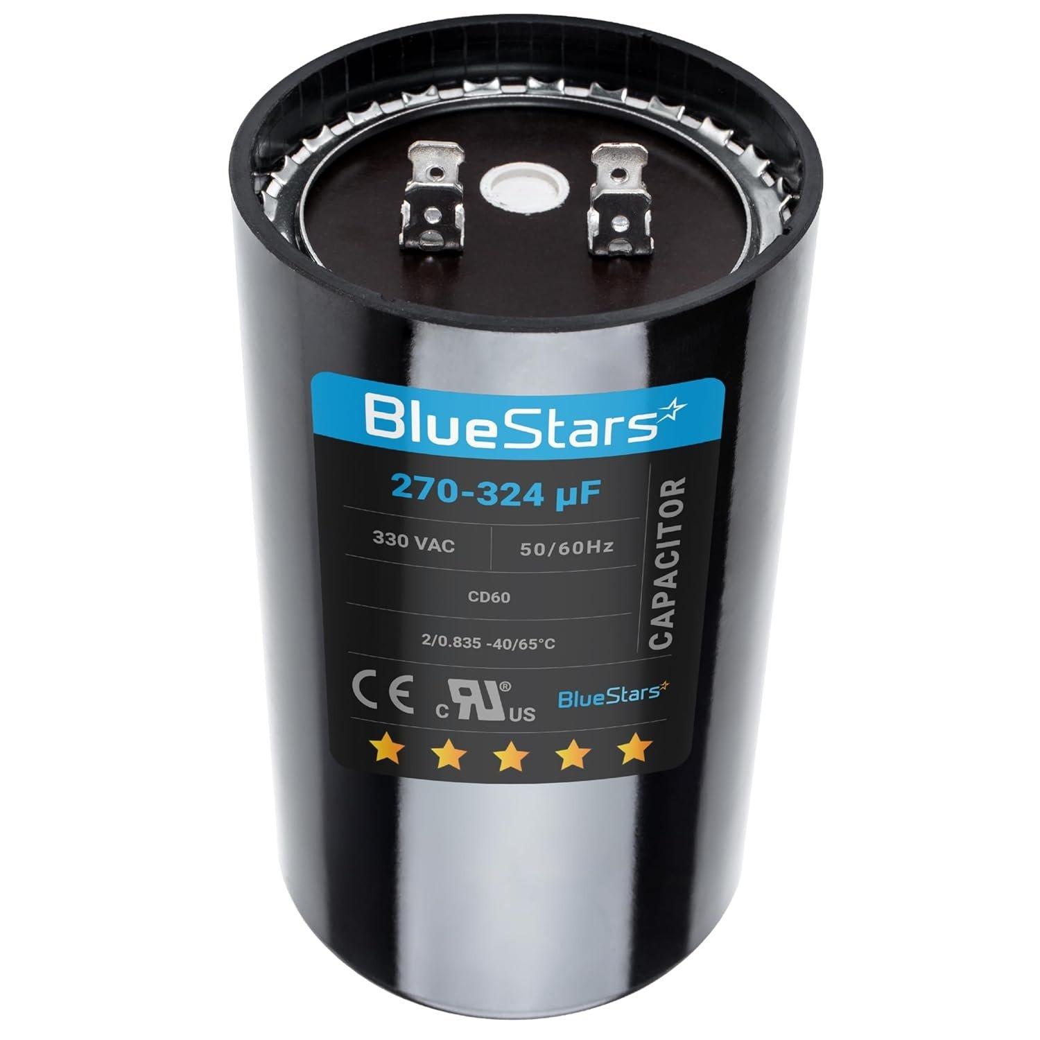 [Lifetime Warranty] 270-324 uF MFD 330 VAC Round Start Capacitor 50/60 Hz - Fits Air Conditioner or Heat Pump Condenser image 0