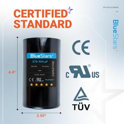 [Lifetime Warranty] 270-324 uF MFD 330 VAC Round Start Capacitor 50/60 Hz - Fits Air Conditioner or Heat Pump Condenser thumbnail 2