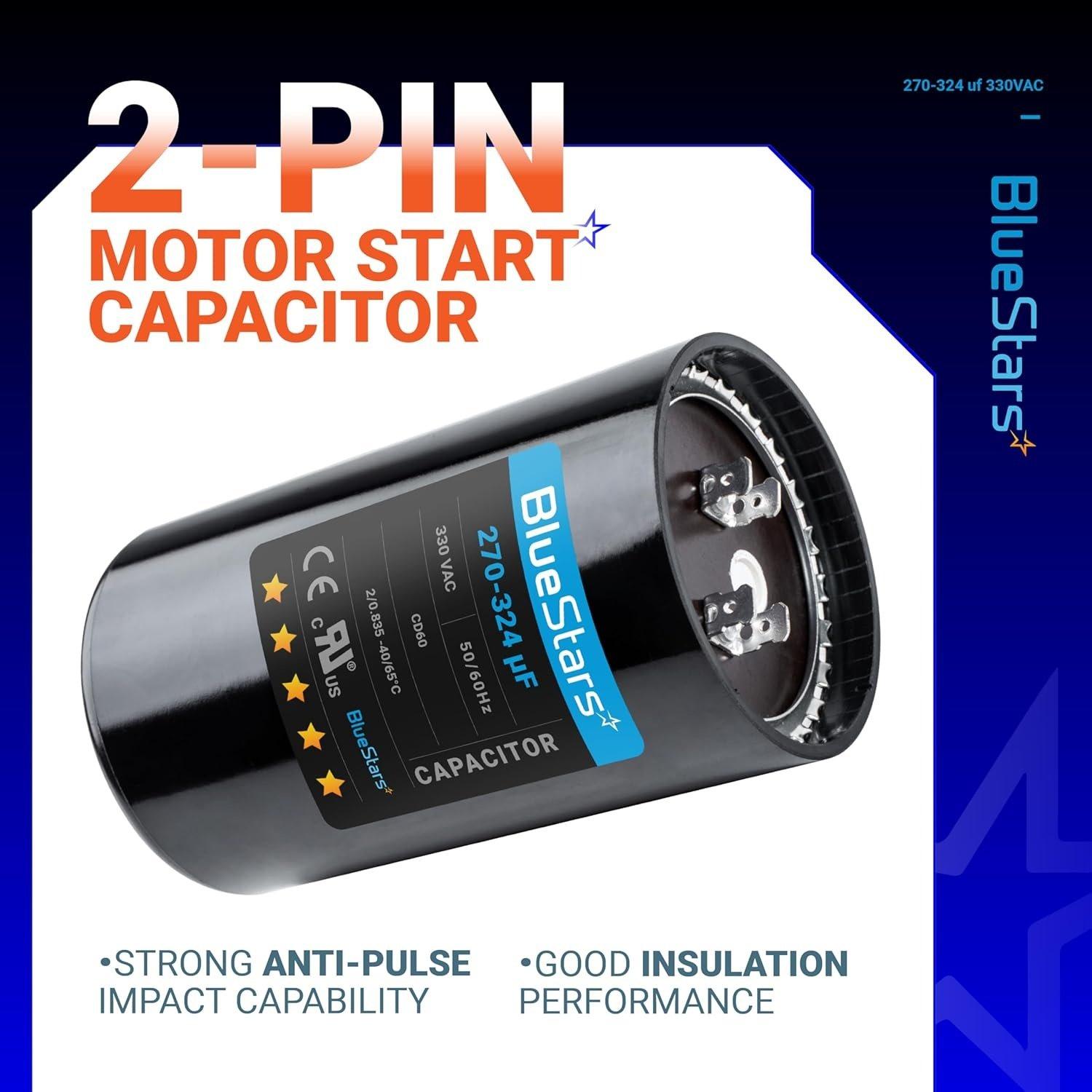 [Lifetime Warranty] 270-324 uF MFD 330 VAC Round Start Capacitor 50/60 Hz - Fits Air Conditioner or Heat Pump Condenser image 6