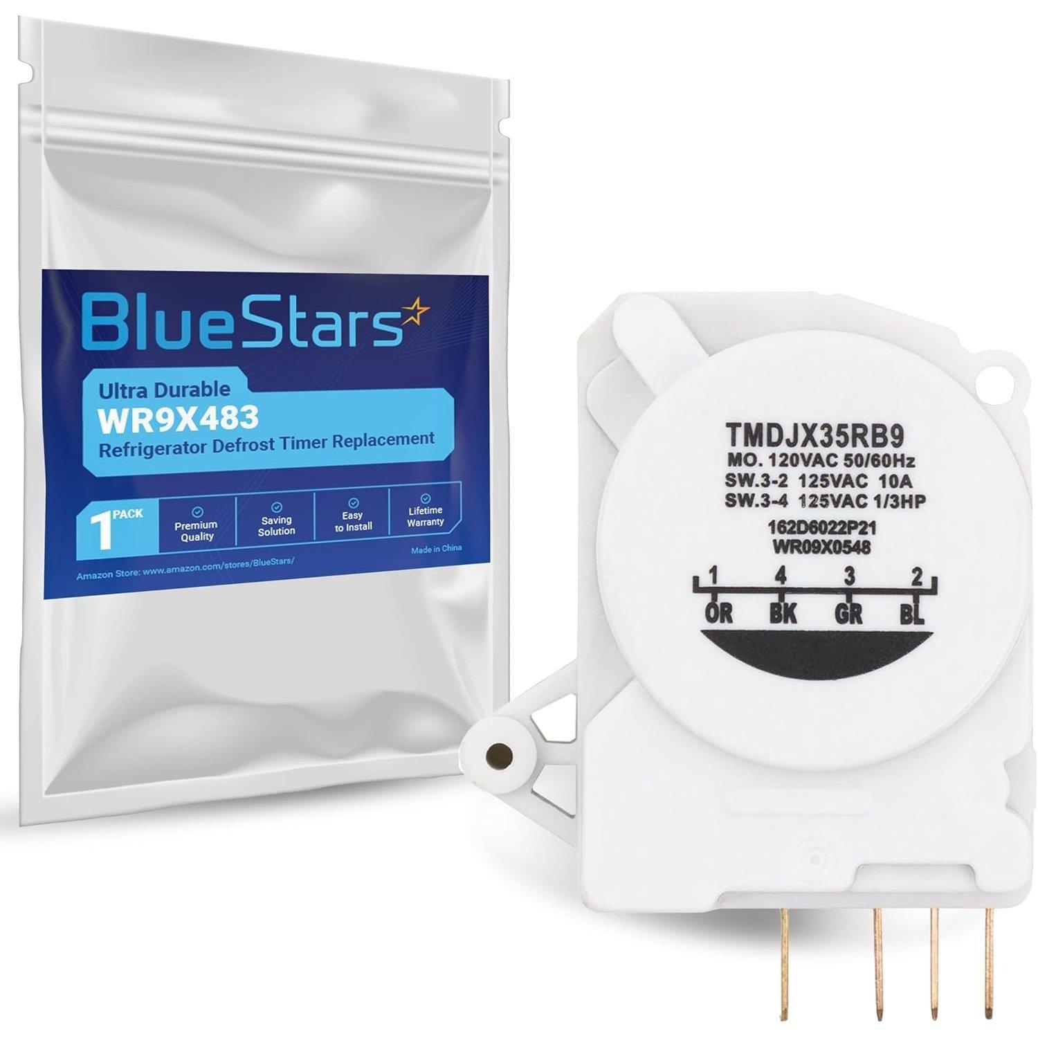 [Lifetime Warranty] WR9X483 Refrigerator Defrost Timer Replacement - Compatible with GE & Kenmore Refrigerators - Replaces TMDJX35RB9 WR09X10130 WR9M418 WR9X10075 PS310852 image 0