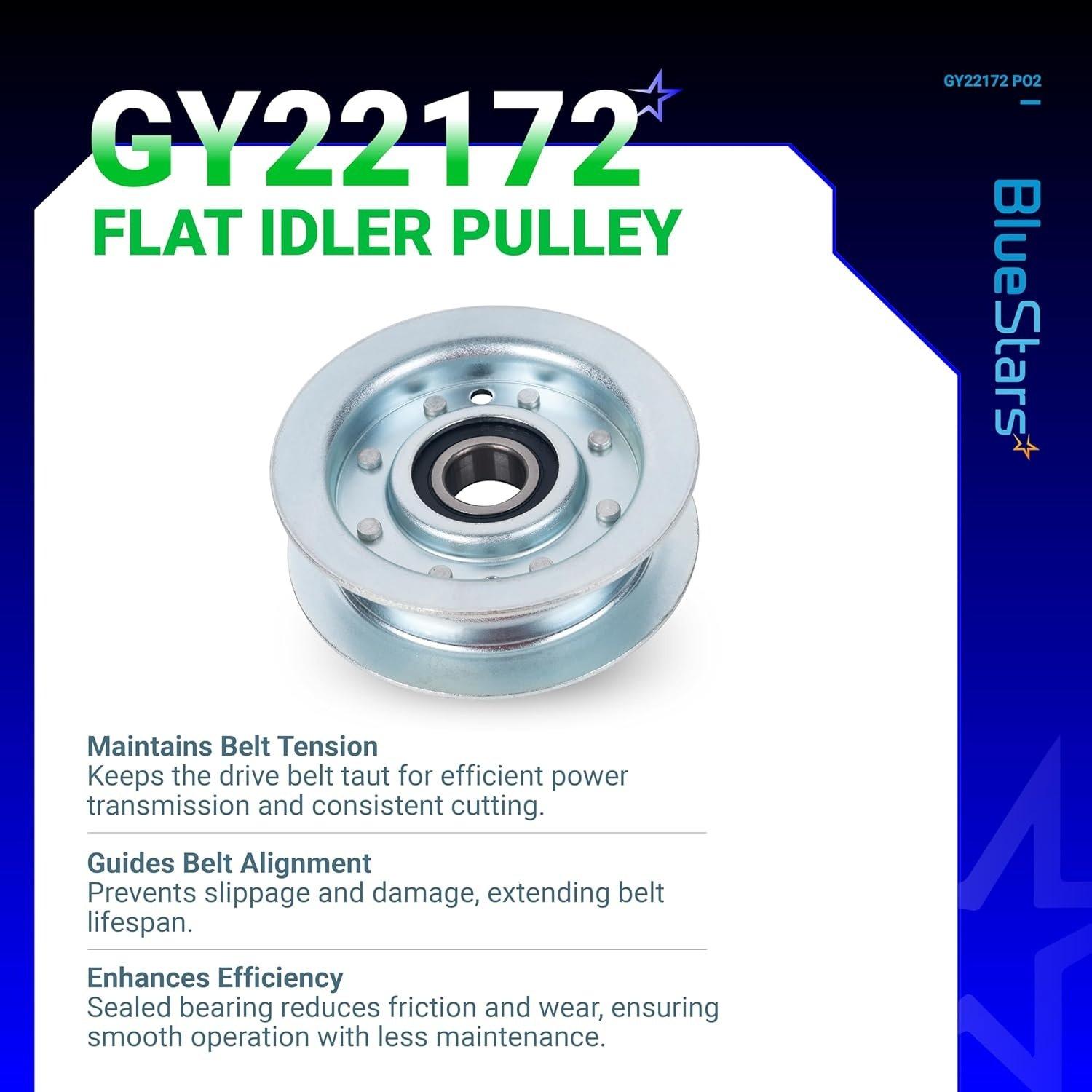 [Lifetime Warranty] 2 PCS GY22172 Flat Idler Pulley image 1