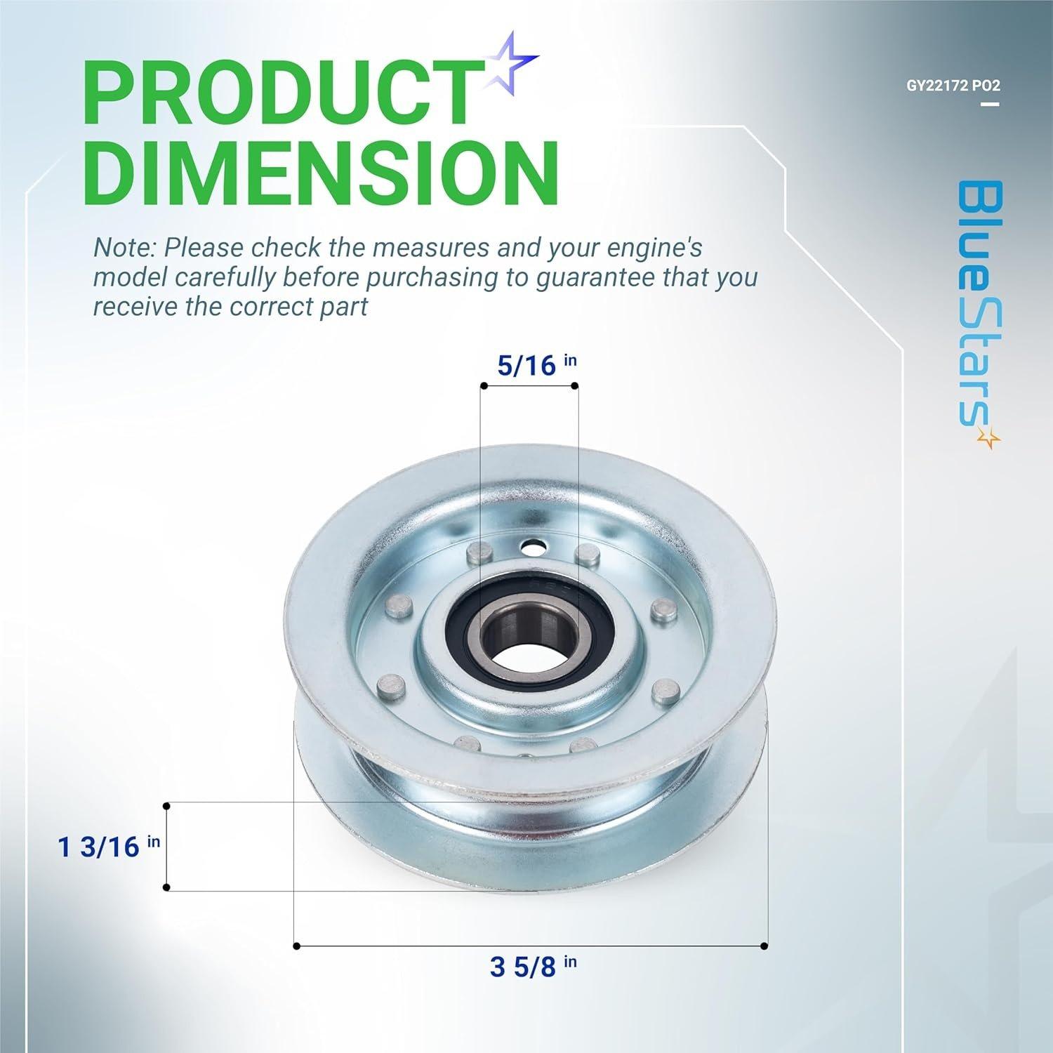 [Lifetime Warranty] 2 PCS GY22172 Flat Idler Pulley image 2