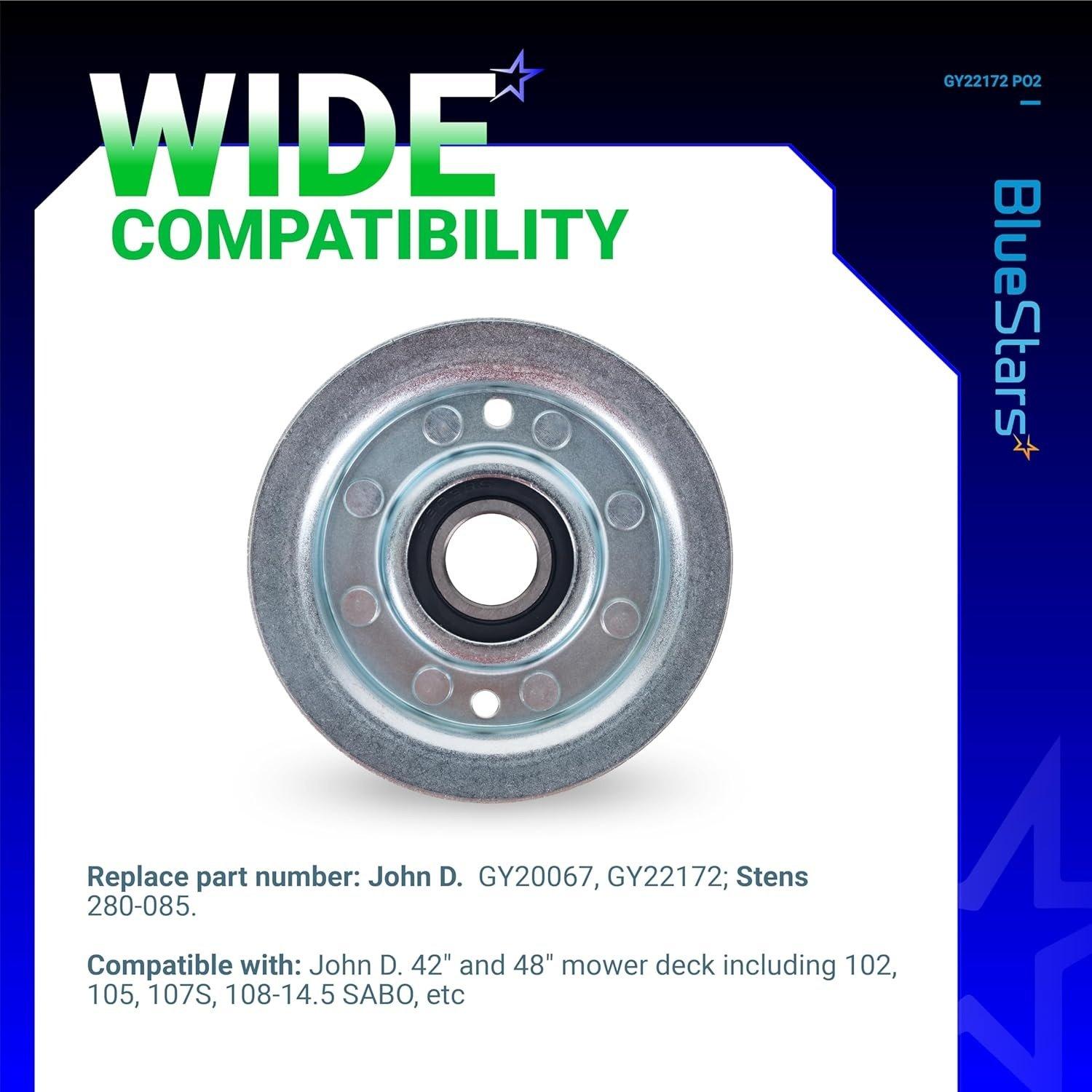 [Lifetime Warranty] 2 PCS GY22172 Flat Idler Pulley image 3