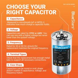 [Lifetime Warranty] 45+7.5 uF MFD 370/440 VAC Round Dual Run Capacitor CBB65 CBB65A - Fits AC Unit Fan Motor, Heat Pump thumbnail 9