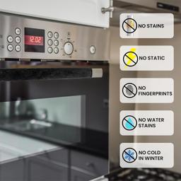 4-PCS Appliances Door Handle Covers – Elegant Black thumbnail 3