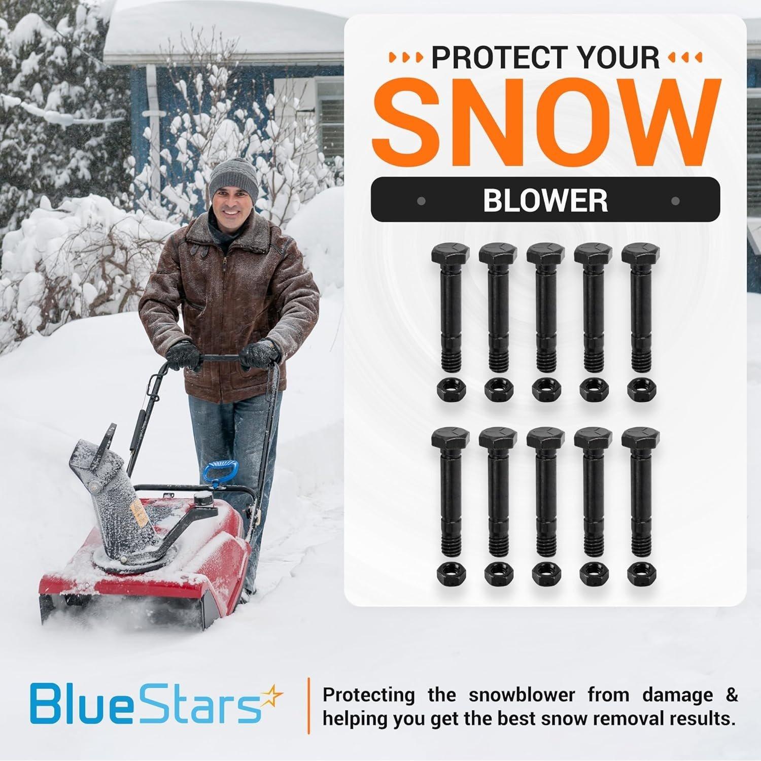 52100100 Snow Blower Shear Pins and Nuts image 1