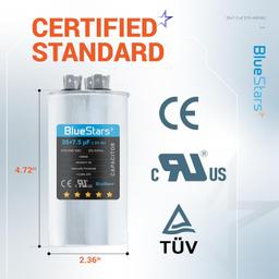 [Lifetime Warranty] 35+7.5 uF MFD 370/440 VAC Dual Run Capacitor CBB65B - Fits AC Motor, Fan Start, Heat Pump - Replaces TRCFD3575 thumbnail 5