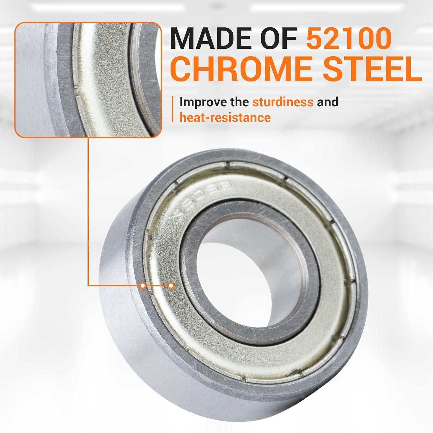 [Lifetime Warranty] 4-pack 6202-ZZ Double Metal Seal Bearings 15x35x11mm image 4