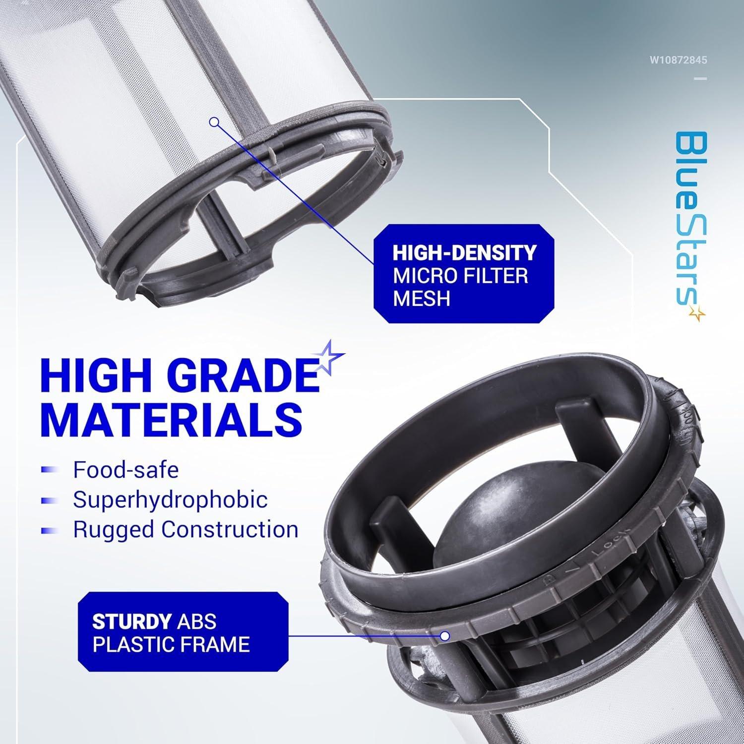 [Lifetime Warranty] W10872845 Dishwasher Pump Filter Cup Replacement - Fit for Whirlpool Kenmore Amana KitchenAid Dishwashers - Replaces 8579307 W10056425 W10056426 W10142911 image 1