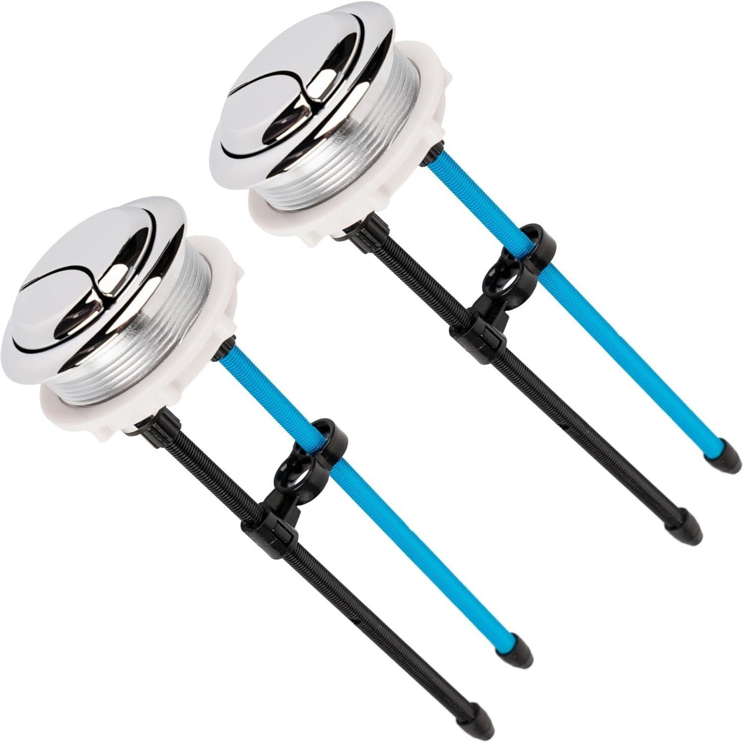 [Lifetime Warranty] 58mm/2.28in Thread Diameter Dual Push Flush Toilet Button - Pack of 2 image 0