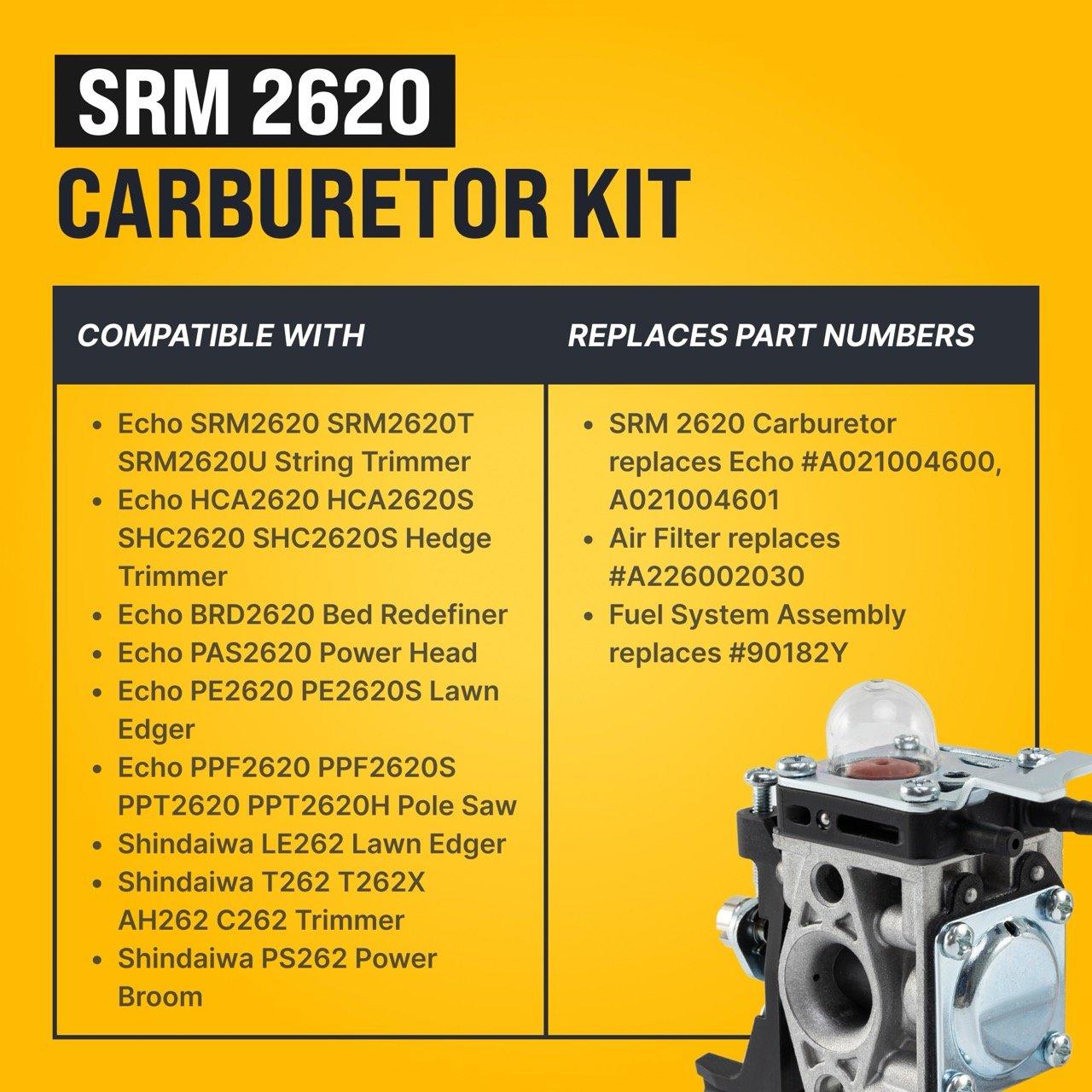 [Lifetime Warranty] SRM 2620 Carburetor image 3
