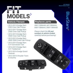 [Lifetime Warranty] 68110866AB Driver Side Power Master Window Switch thumbnail 6