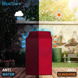 W29”x D28”x H43 Washing Machine Cover with Laundry Bag (Red) thumbnail 2