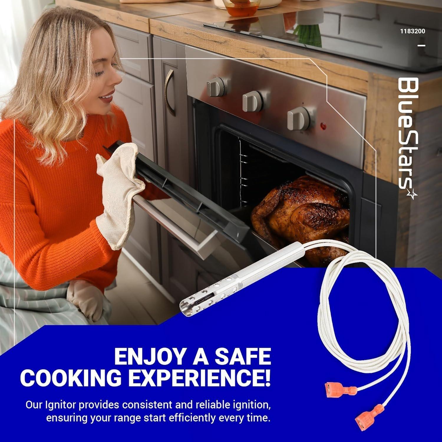 [Lifetime Warranty] 1183200 Round Hot Surface Igniter - Replaces 1177545, 41-224 - Compatible with Southbend Range models BGS/12SC BGS/22SC CG/12SC CG/22SC and more image 2