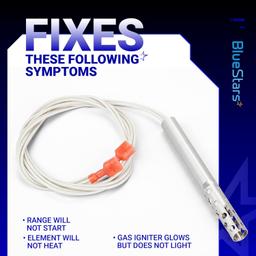 [Lifetime Warranty] 1183200 Round Hot Surface Igniter - Replaces 1177545, 41-224 - Compatible with Southbend Range models BGS/12SC BGS/22SC CG/12SC CG/22SC and more thumbnail 1