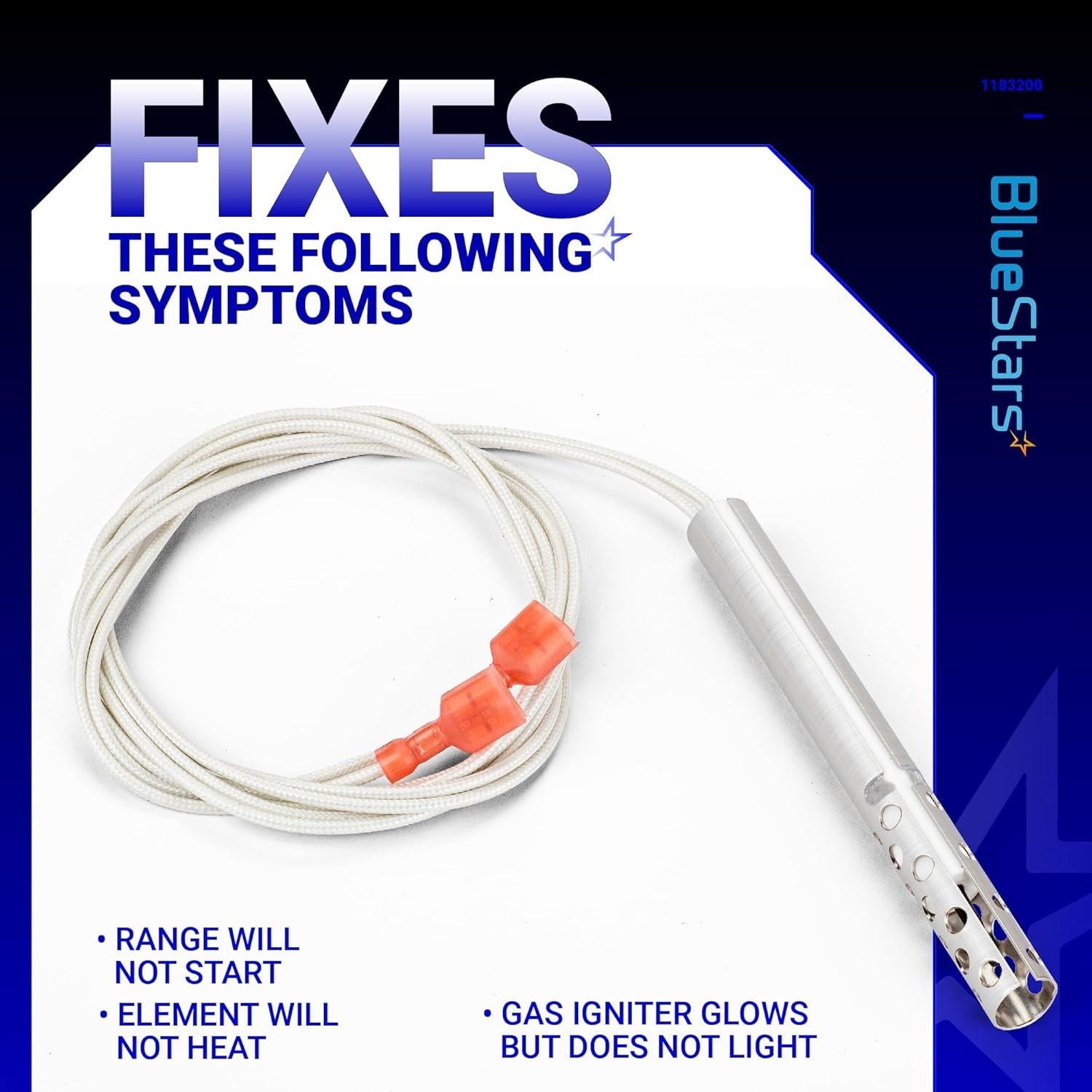 [Lifetime Warranty] 1183200 Round Hot Surface Igniter - Replaces 1177545, 41-224 - Compatible with Southbend Range models BGS/12SC BGS/22SC CG/12SC CG/22SC and more image 1