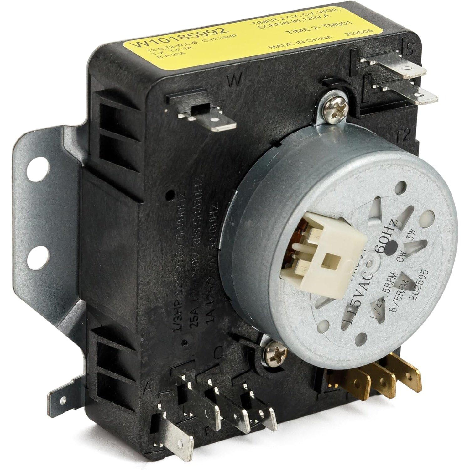 [Lifetime Warranty] W10185992 Dryer Timer - Compatible with Maytag Whirlpool Crosley Kenmore Model - Replaces 1481708 AP6016542 PS11749833 EAP11749833 418-095-20-B5 image 0