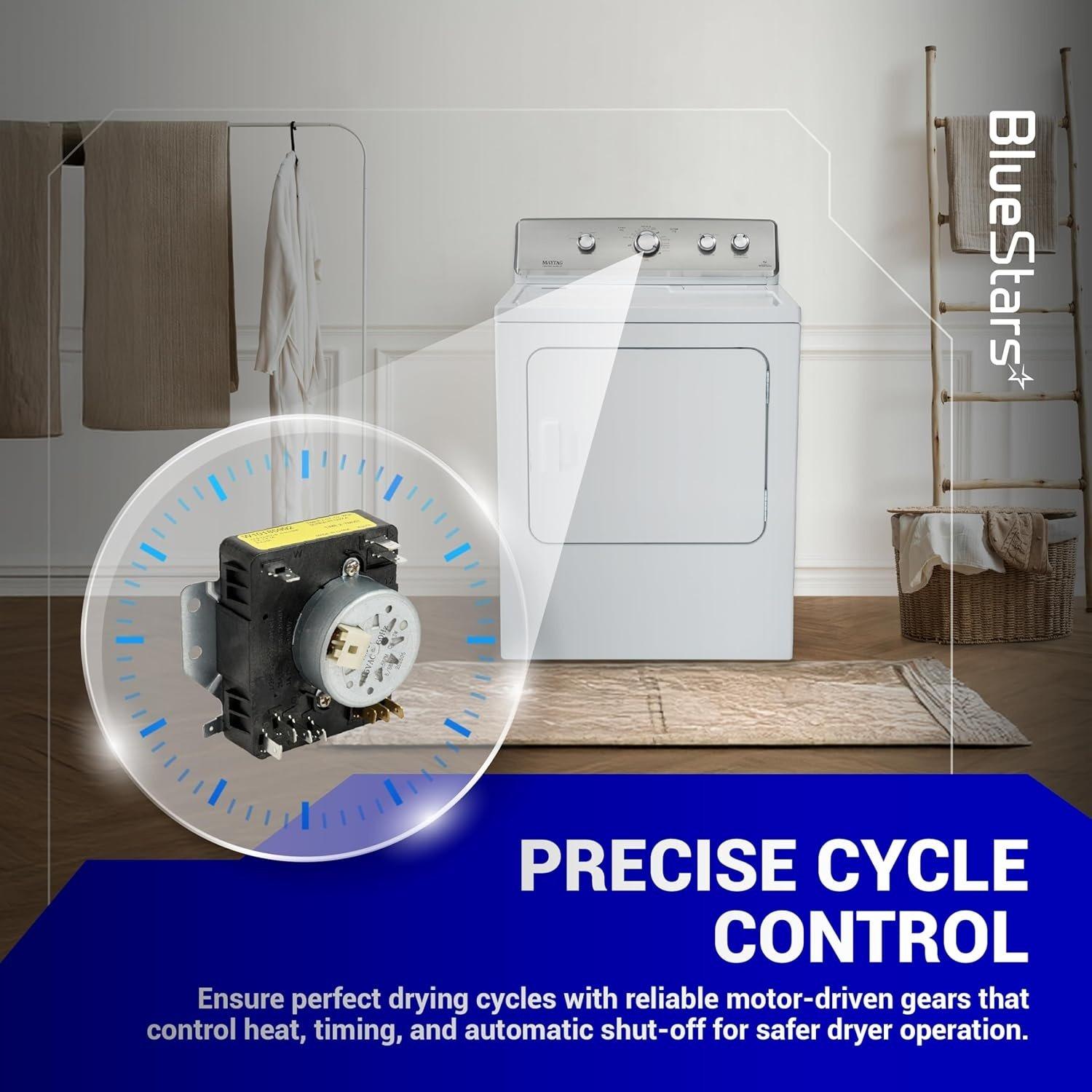 [Lifetime Warranty] W10185992 Dryer Timer - Compatible with Maytag Whirlpool Crosley Kenmore Model - Replaces 1481708 AP6016542 PS11749833 EAP11749833 418-095-20-B5 image 1