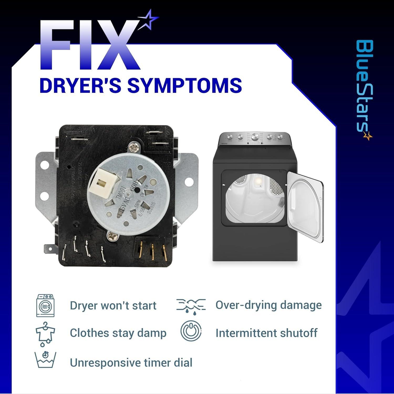 [Lifetime Warranty] W10185992 Dryer Timer - Compatible with Maytag Whirlpool Crosley Kenmore Model - Replaces 1481708 AP6016542 PS11749833 EAP11749833 418-095-20-B5 image 5