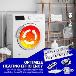 [Lifetime Warranty] 3387747 Dryer Heating Element 3392519 279973 Thermal Fuse 8577274 Thermistor for Whirlpool Kenmore He2 He3 GEW9250PW0 GEW9250PW1 MEDB835DW4 WED5100HW1 GEW9200LW1 GEW9250PW0 GEQ9800PW1 WED8300SW2 thumbnail 5