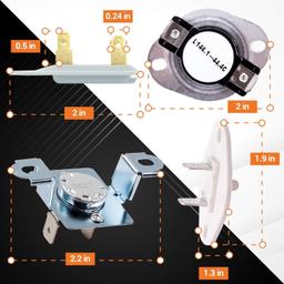[Lifetime Warranty] 3387747 Dryer Heating Element 3392519 279973 Thermal Fuse 8577274 Thermistor for Whirlpool Kenmore He2 He3 GEW9250PW0 GEW9250PW1 MEDB835DW4 WED5100HW1 GEW9200LW1 GEW9250PW0 GEQ9800PW1 WED8300SW2 thumbnail 1