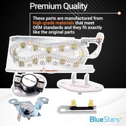 [Lifetime Warranty] 3387747 Dryer Heating Element 3392519 279973 Thermal Fuse 8577274 Thermistor for Whirlpool Kenmore He2 He3 GEW9250PW0 GEW9250PW1 MEDB835DW4 WED5100HW1 GEW9200LW1 GEW9250PW0 GEQ9800PW1 WED8300SW2 thumbnail 3