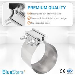 [Lifetime Warranty] 4" Butt Joint Band Clamp with 304 Stainless Steel thumbnail 2