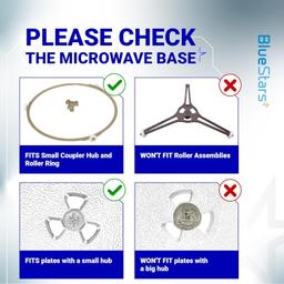 Microwave Glass Plate 9.6" / 24.5cm - Replaces BT-3110 - Universal Fit for Samsung Kenmore LG Sears Kenmore Emerson Panasonic HighPointe Microwaves Ovens - Durable Y-Type Turntable thumbnail 2