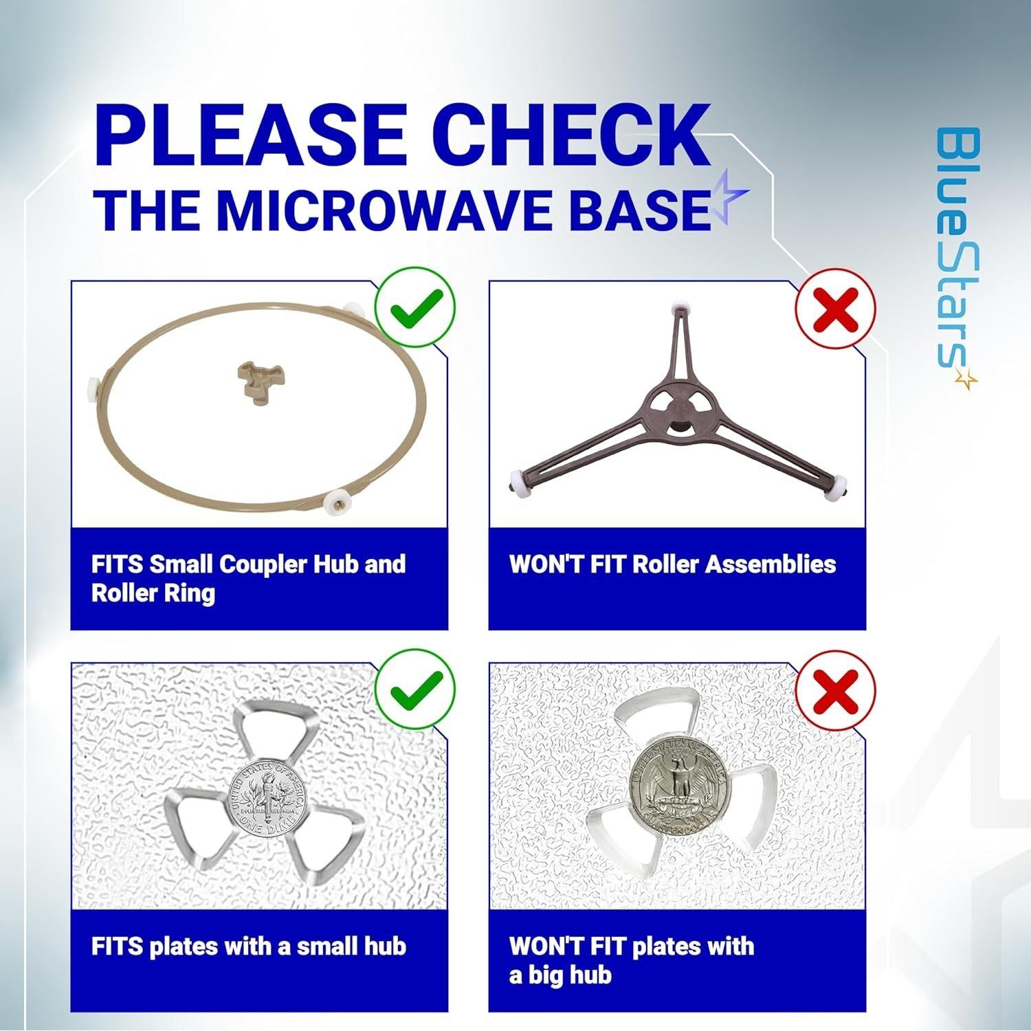 Microwave Glass Plate 9.6" / 24.5cm - Replaces BT-3110 - Universal Fit for Samsung Kenmore LG Sears Kenmore Emerson Panasonic HighPointe Microwaves Ovens - Durable Y-Type Turntable image 2