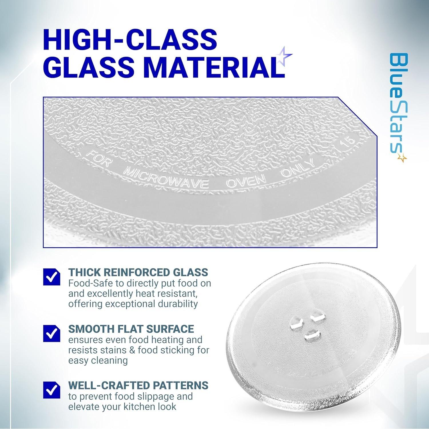 Microwave Glass Plate 9.6" / 24.5cm - Replaces BT-3110 - Universal Fit for Samsung Kenmore LG Sears Kenmore Emerson Panasonic HighPointe Microwaves Ovens - Durable Y-Type Turntable image 6