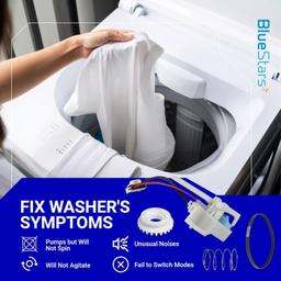 [Lifetime Warranty] WH03X30517 Washer Shift Actuator & WH01X27538 Washer Drive Belt & WH05X24185 Washing Machine Clutch & WH01X24434 Washer Spring - for GE Hotpoint Clothes Washer thumbnail 8