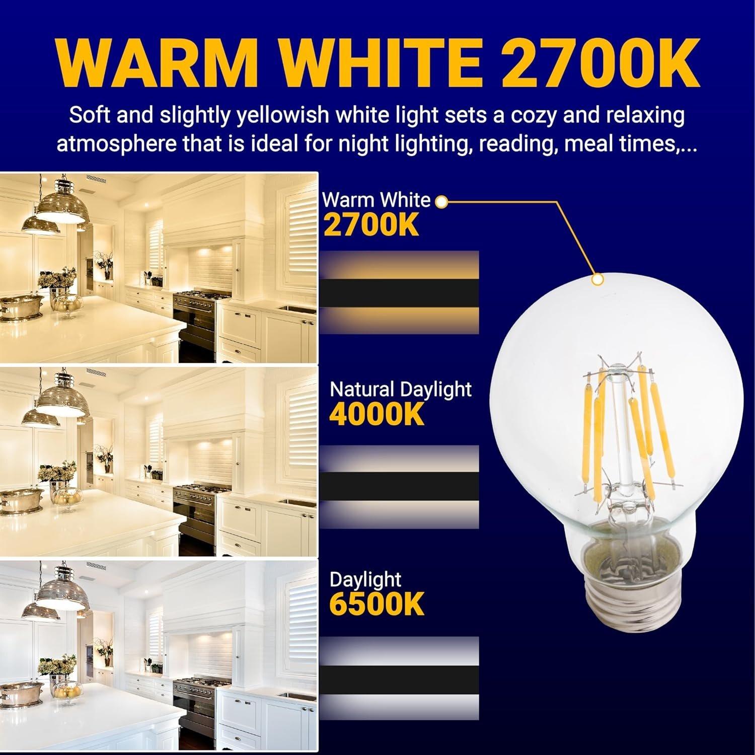 [Lifetime Warranty] Efficient 12V LED Bulb 6W 600Lm E26 Base 12-24V AC/DC - Ideal for Off-Grid Solar Battery Systems, RVs, Marine Lighting - Low Voltage Energy Saving 60W Equivalent - Warm White 2700K - Pack of 6 image 5