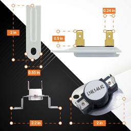 3387747 Dryer Heating Element 279816 Thermostat 279973 3392519 Thermal cut-off Fuse Kit thumbnail 1