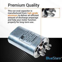 [Lifetime Warranty] 10 uF MFD ±5% 370/440 VAC CBB65 Oval Run Start Capacitor - Fits AC Motor Run, Fan Start, Heat Pump thumbnail 4