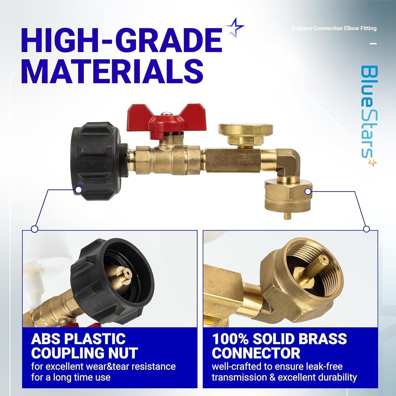 [Lifetime Warranty] Propane Refill Adapter 1lb - 20lb Converter with Valve and Gauge image 8