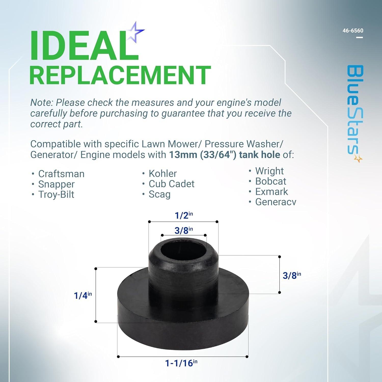 [Lifetime Warranty] 46-6560 Fuel Tank Grommet Bushing - Pack of 6 image 2