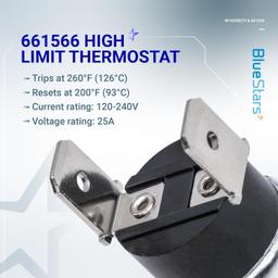 W10258275 & 661566 Dishwasher Bimetal Thermal Fuse and Thermostat Kit thumbnail 2