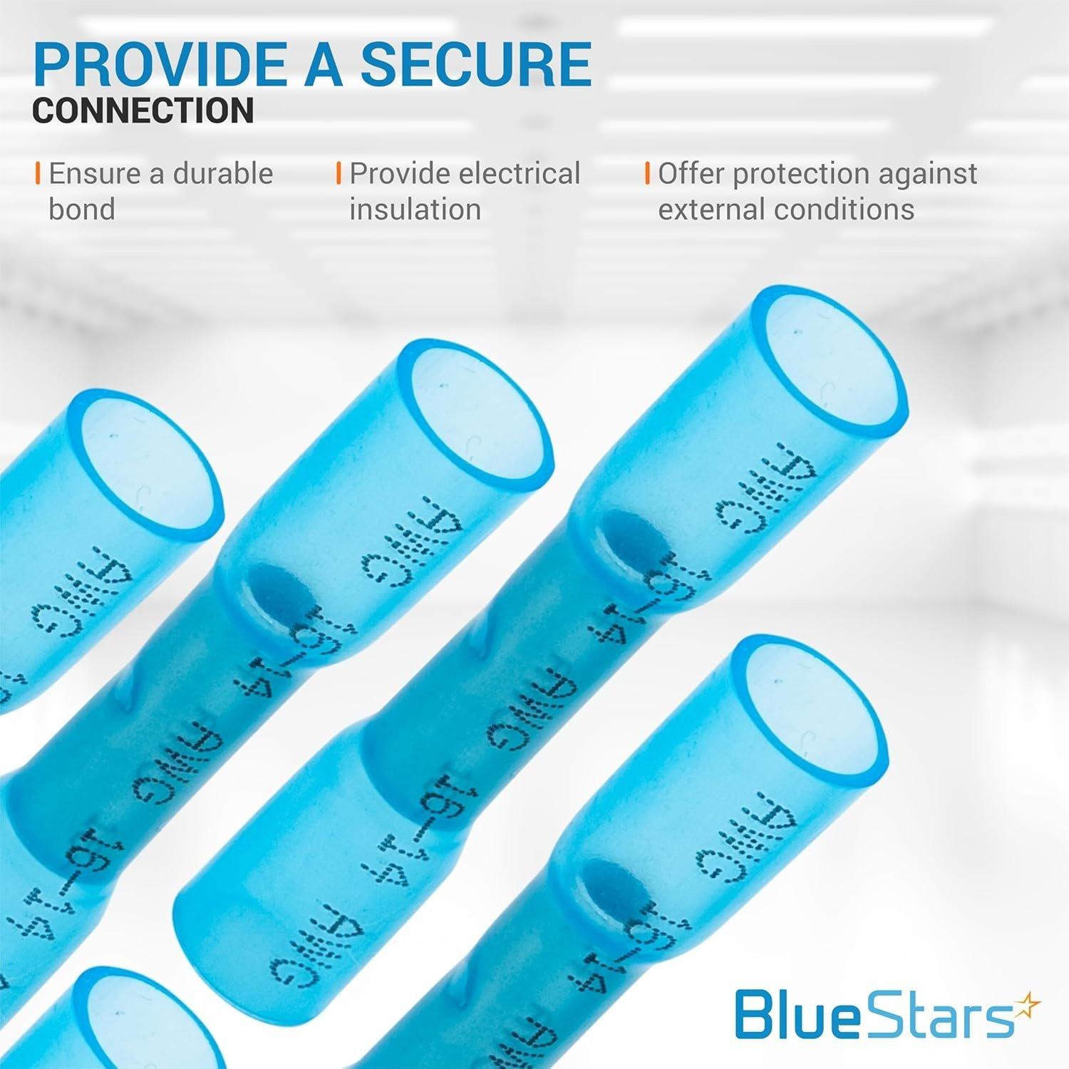 [Lifetime Warranty] Blue AWG (16-14) Heat Shrink Butt Wire Connectors image 4
