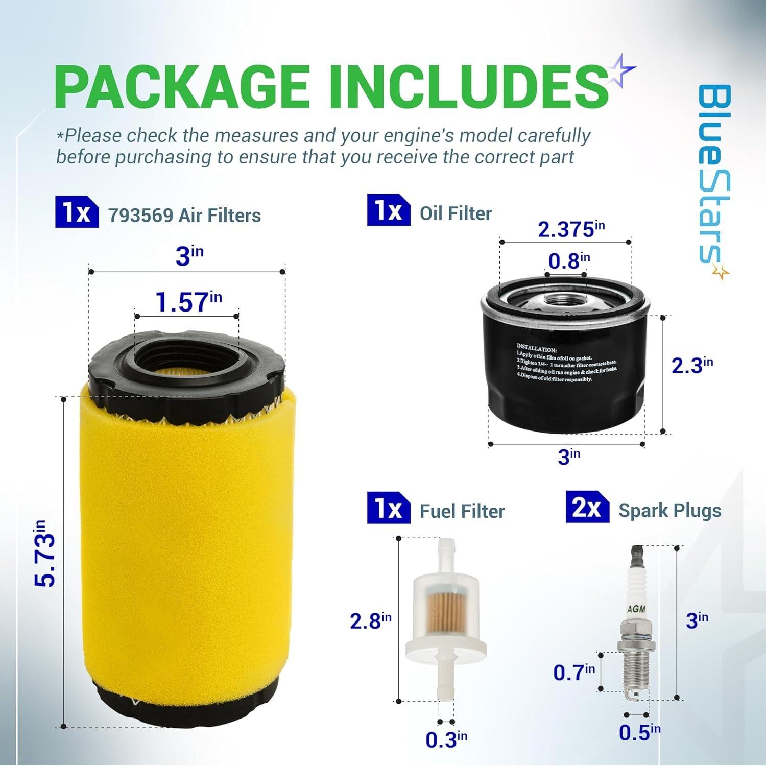 [Lifetime Warranty] Air Filter 793569, 793685; Oil Filter 696854, 492932 image 6